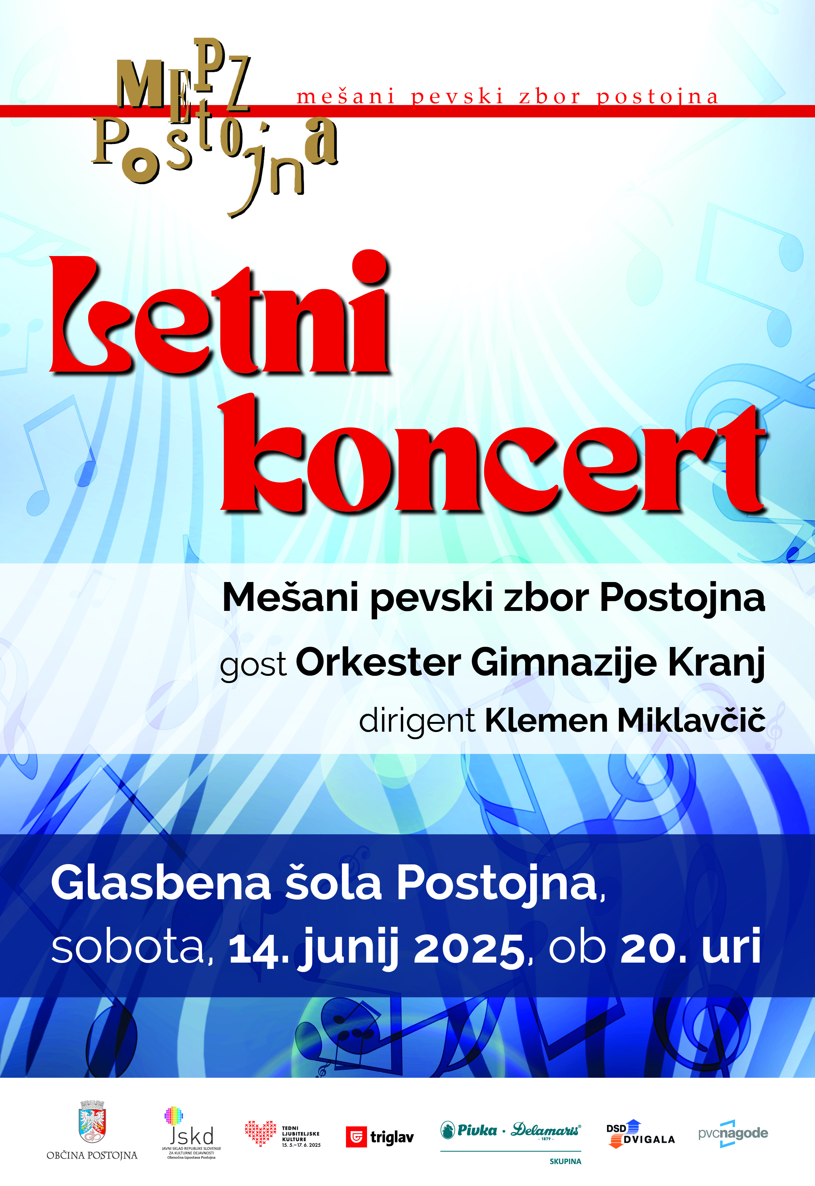 MePZ Letni koncert 2025 plakat 32x47